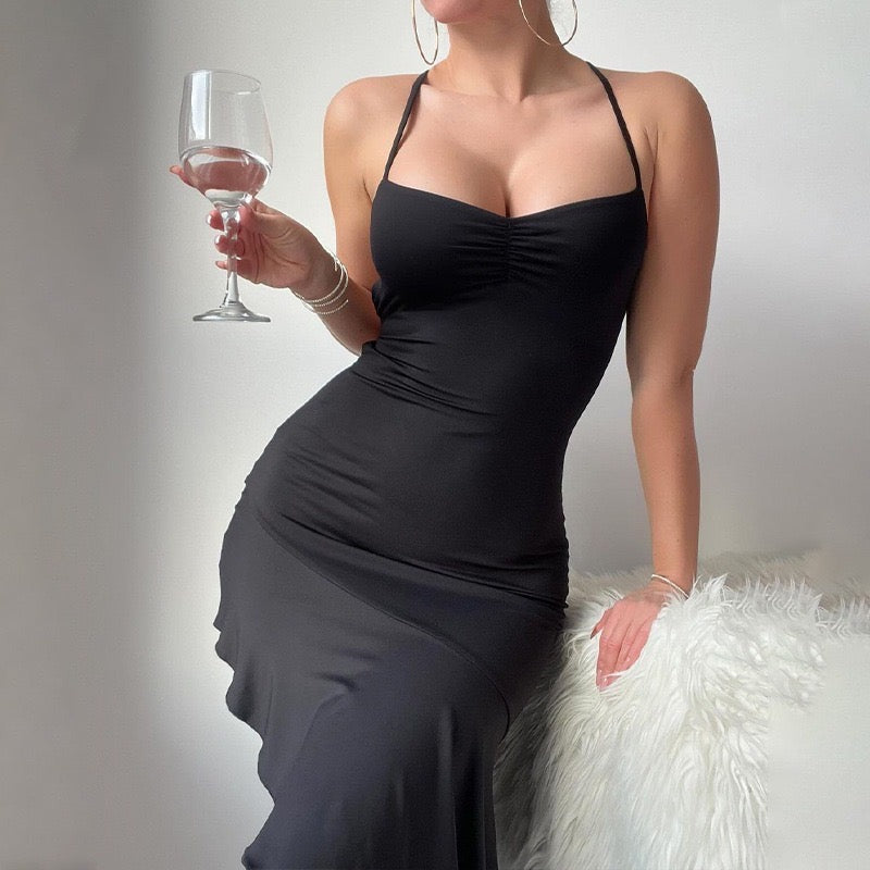 Sexy Neckline Cross Strap
