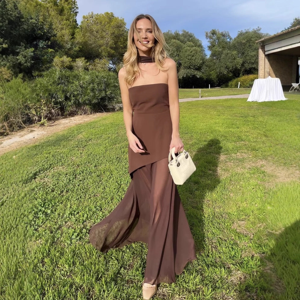 Travel Boat Neck Sleeveless Swing Dress