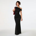 Dress Summer Shoulder Collar Black
